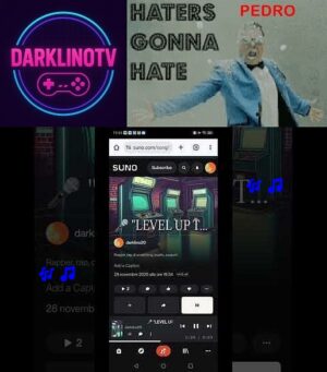 darklino pedro arcade level up song music , splash