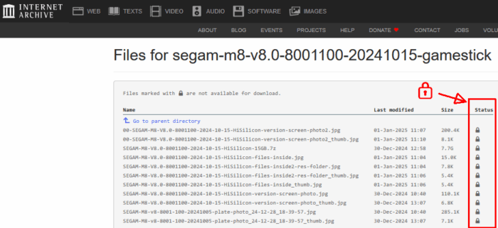 internet archive locked icon, and LOGIN to unlock items